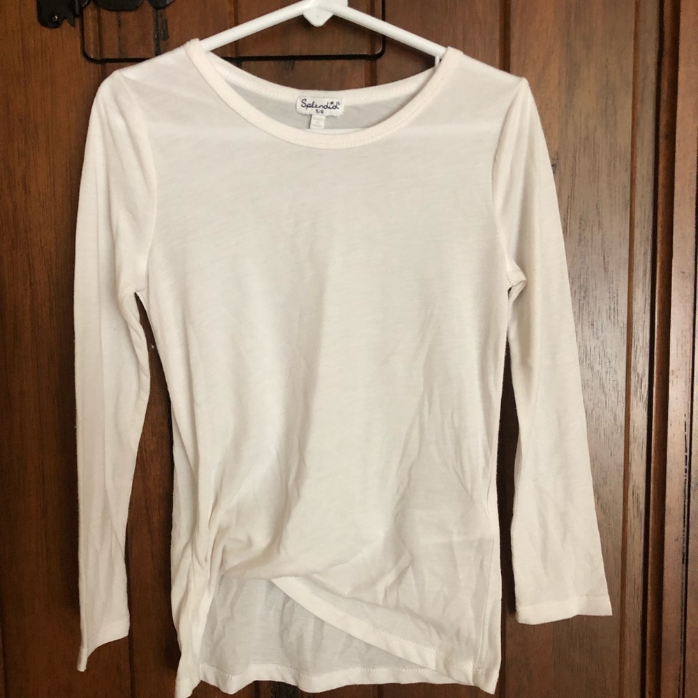 Splendid girls size‎ 5/6 white long sleeve tee